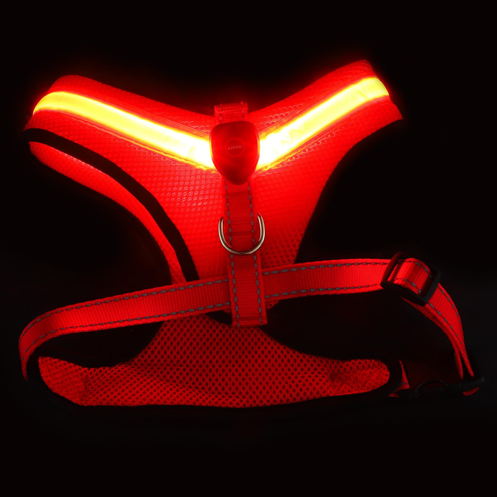 Chaleco luminoso LED para perros y gatos con nylon transpirable y batería USB