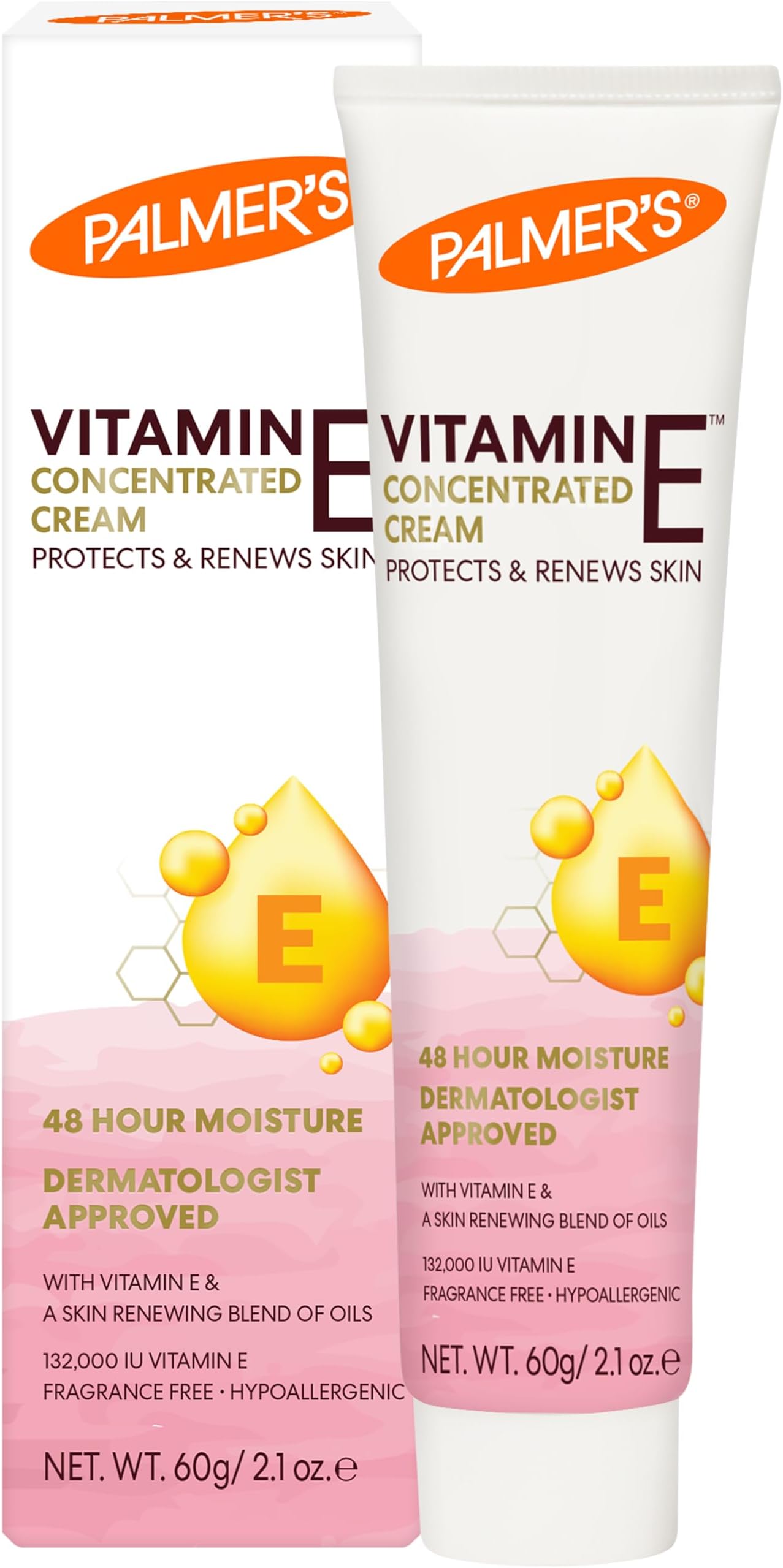 Natural Vitamin E Concentrated Cream, 2.1 Ounce