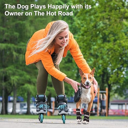 Miniatura 3 de Botas para perro, botines impermeables para exteriores, zapatos de perro con correas reflectantes para perros pequeños, medianos y grandes, botas