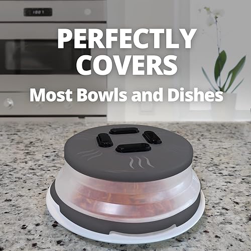 Miniatura 7 de Cubierta magnética para microondas para alimentos, cubierta de salpicaduras de microondas 11 y 12 cubiertas transparentes para platos para