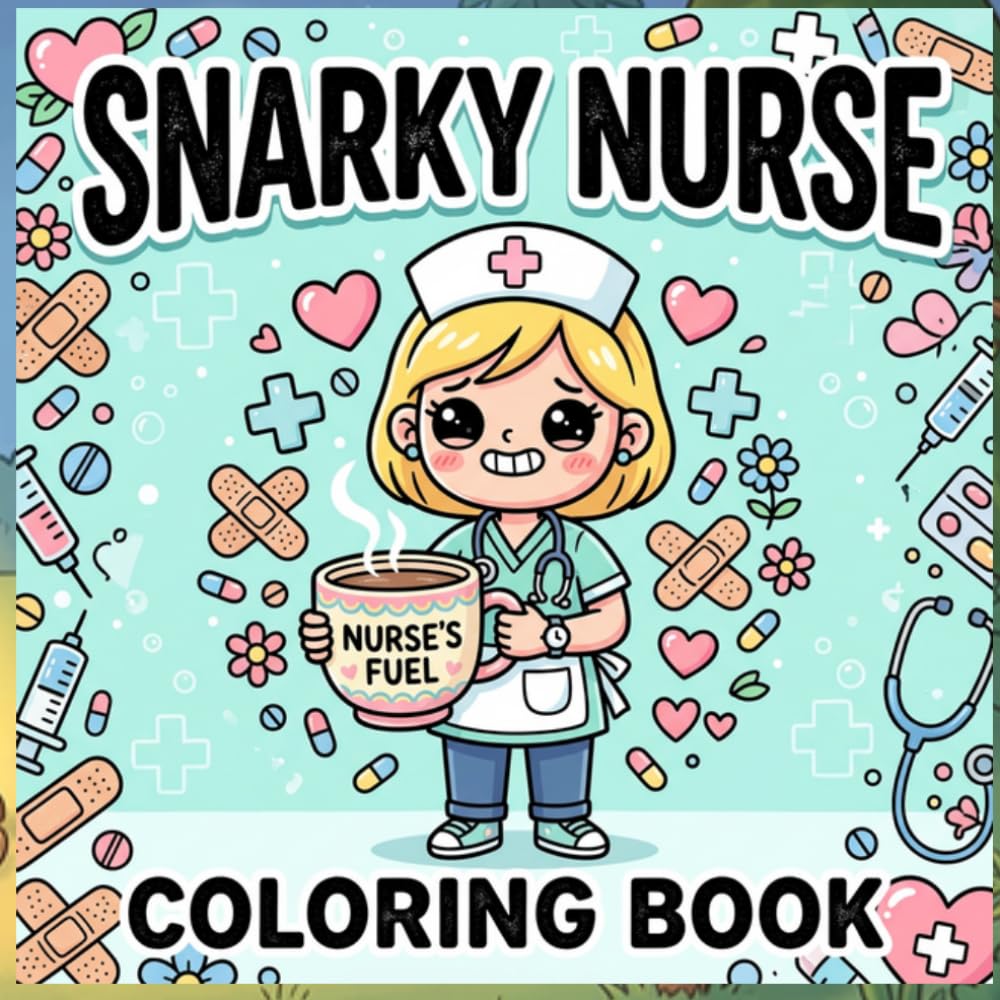 Snarky Nurse Coloring Book: Funny, Relatable, and Sarcastic Quotes for Exhausted Nurses | Stress Relief and Gag Gift Idea for Coworkers and Healthcare Professionals