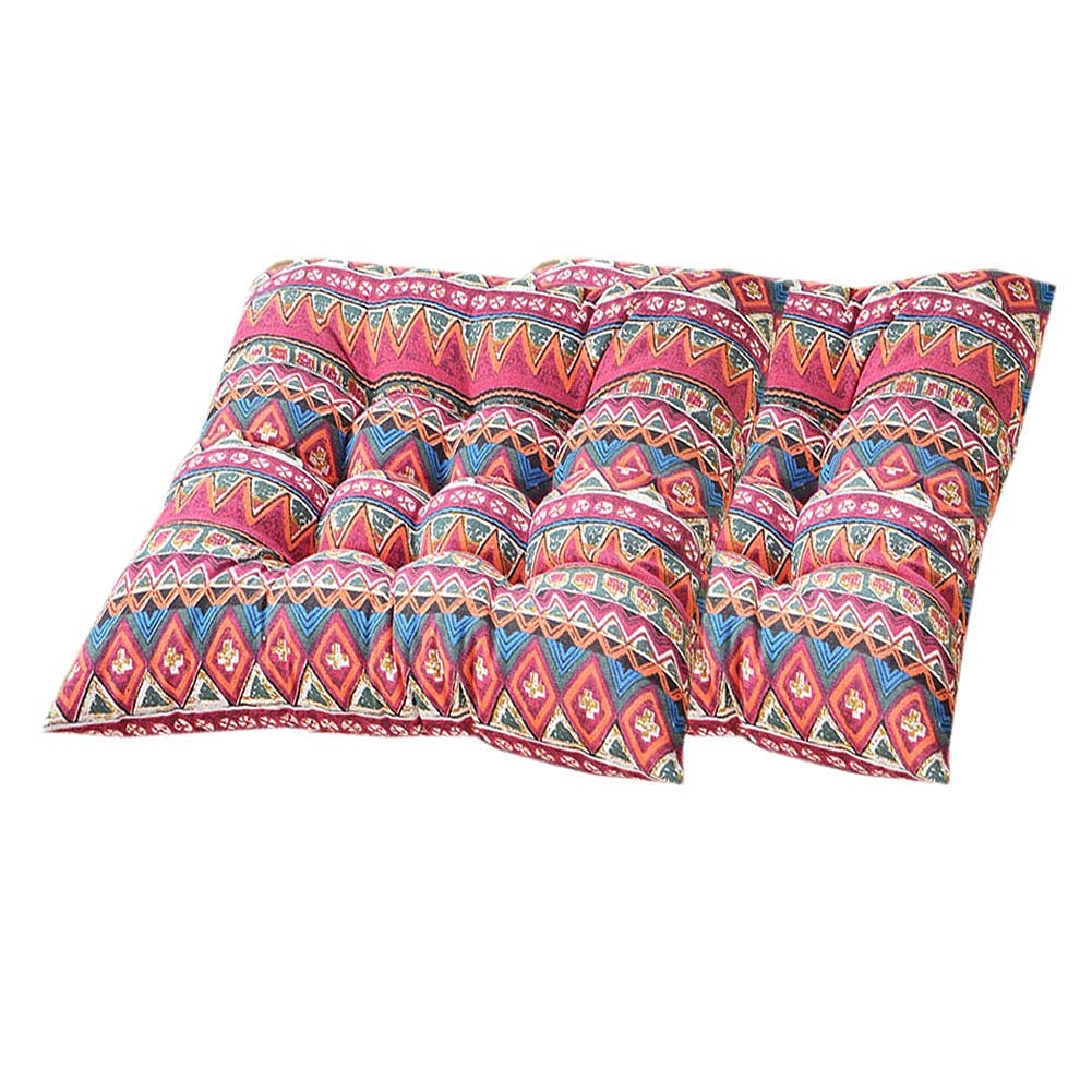 Coussin de chaise de jardin confortable carrée | Lot de 2 assises coton PP