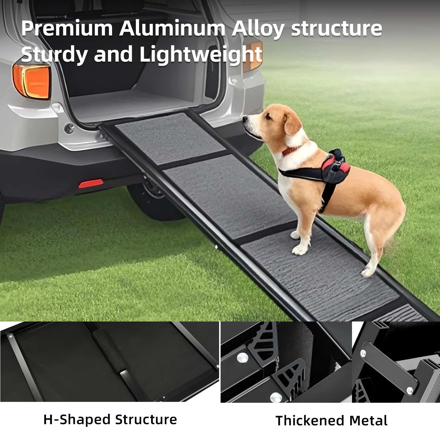 Rampe pour chien pliable extra longue 170 cm antidérapante pour voiture SUV camion canapé lit