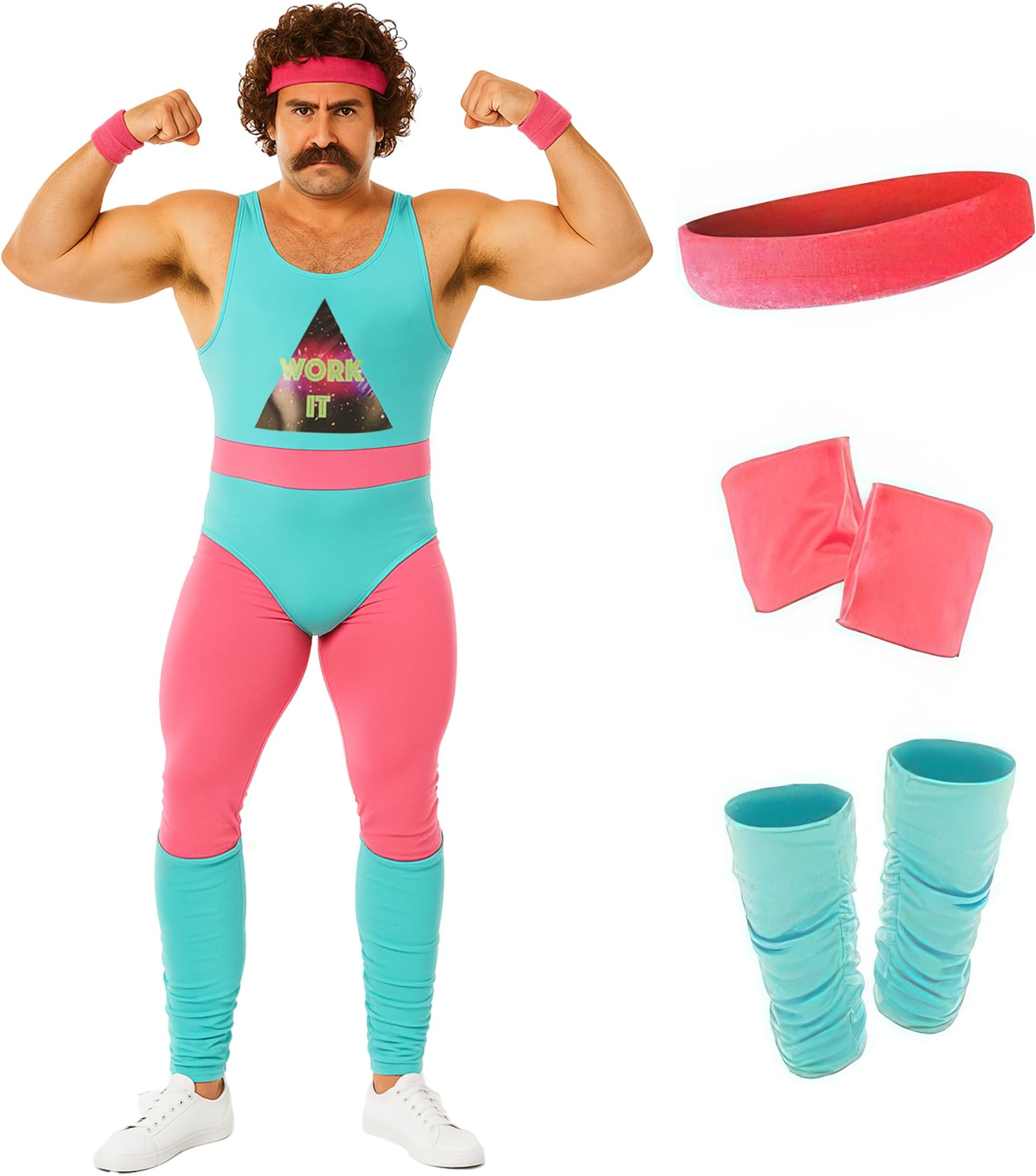 80s Exercise Costumes For Men, 80s Workout Costumes, Retro Fitness Outfits For Men, 80s Gym Attire