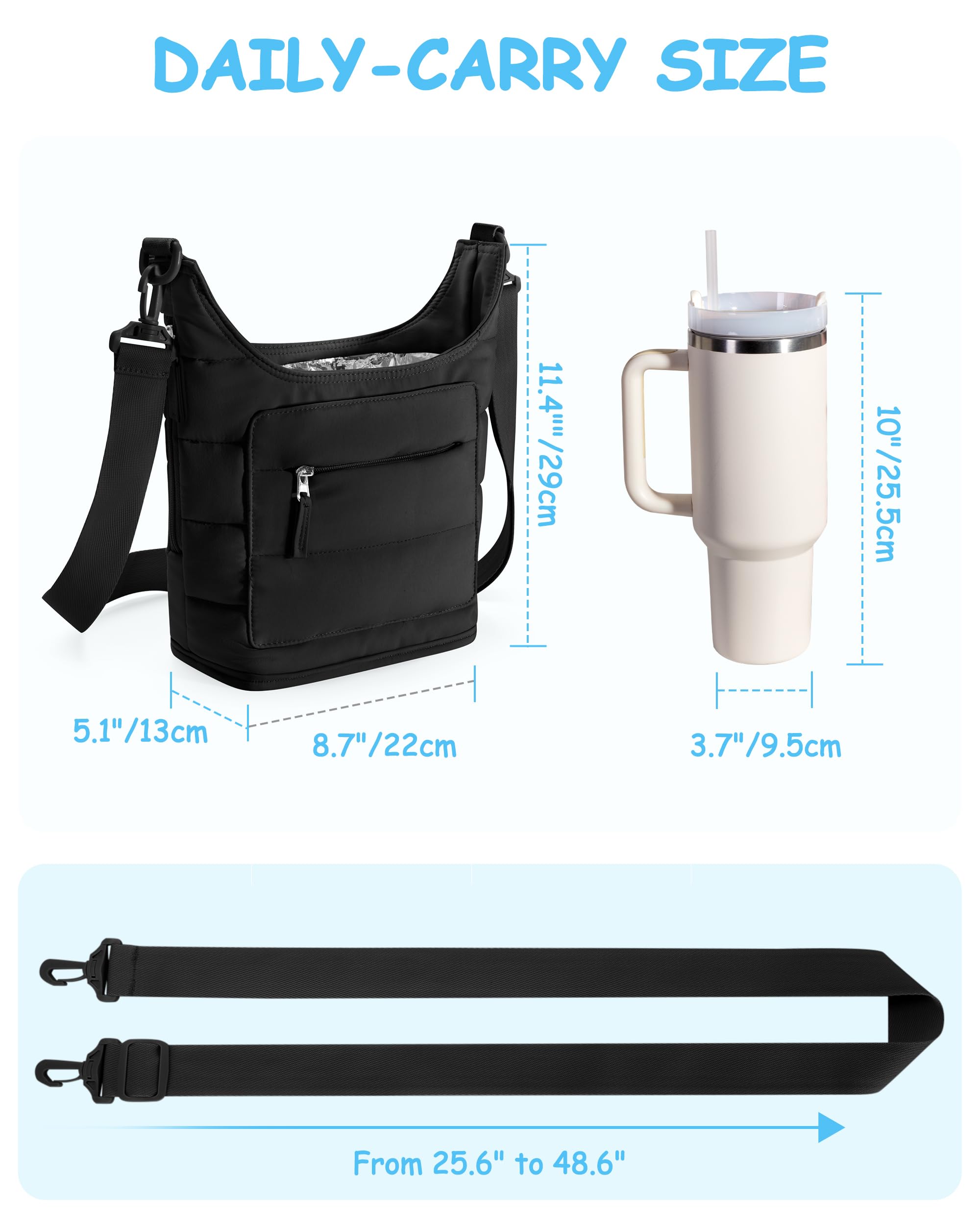 Soporte para botella de agua con correa para 2 tazas, bolsa para botella de agua con bolsillo para teléfono, bolsa de transporte para vasos para caminar, senderismo, camping