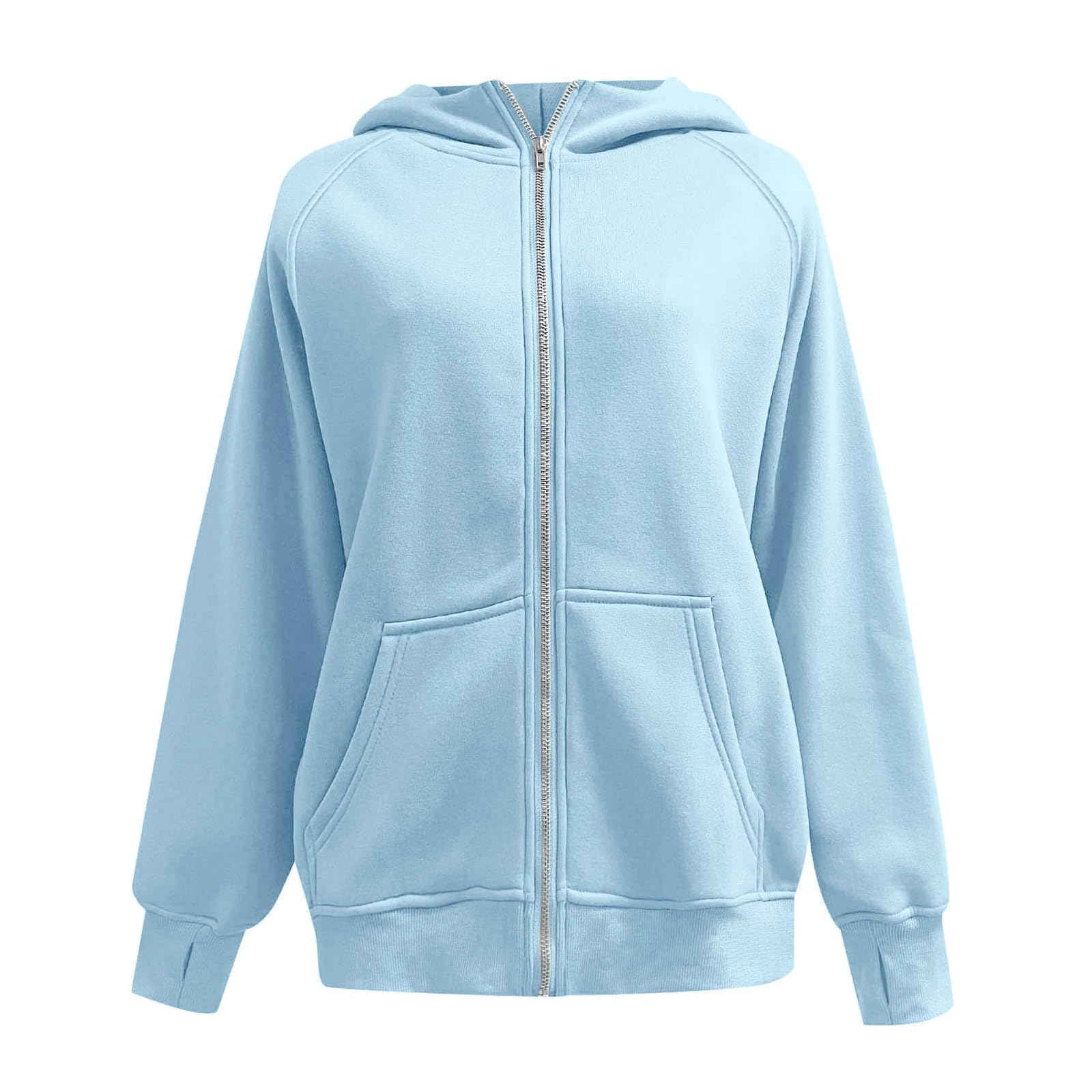 Generico Felpa Donna Invernale Felpe Donna con Cappuccio Hoodie Manica Lunga Aperto con Tasche E Cerniera Giacca Sportiva Leggera Casual Curvy Elegante per Il Tempo Libero Sport