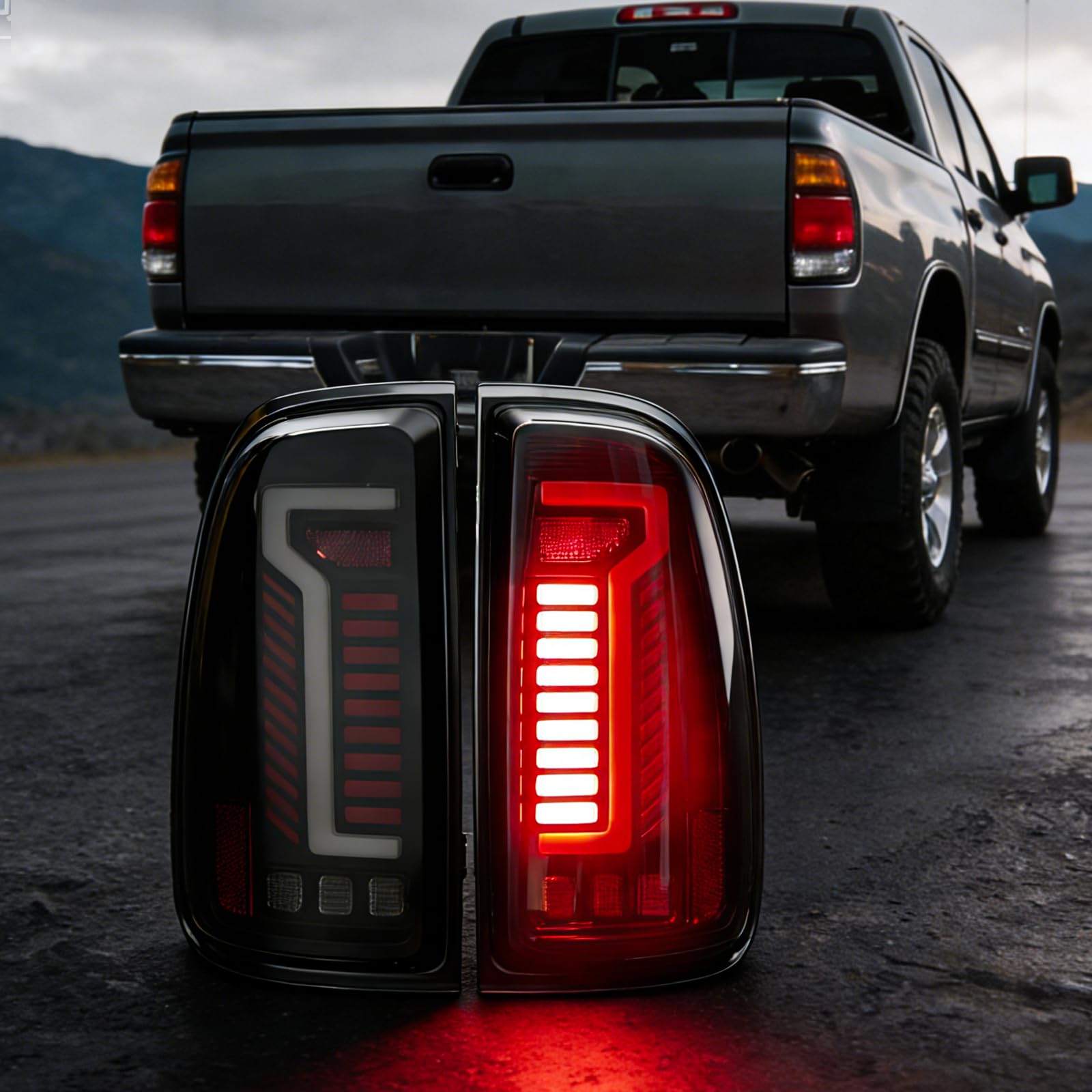 Photo 1 of SINYATO INDUST Sequential Full LED Tail Lights Fits for 2000-2006 Toyota Tundra Regular&Access Cabs LED Rear Lights with Start-Up Animation, Dynamic Turn Signals, Brake Light,Reverse Lights