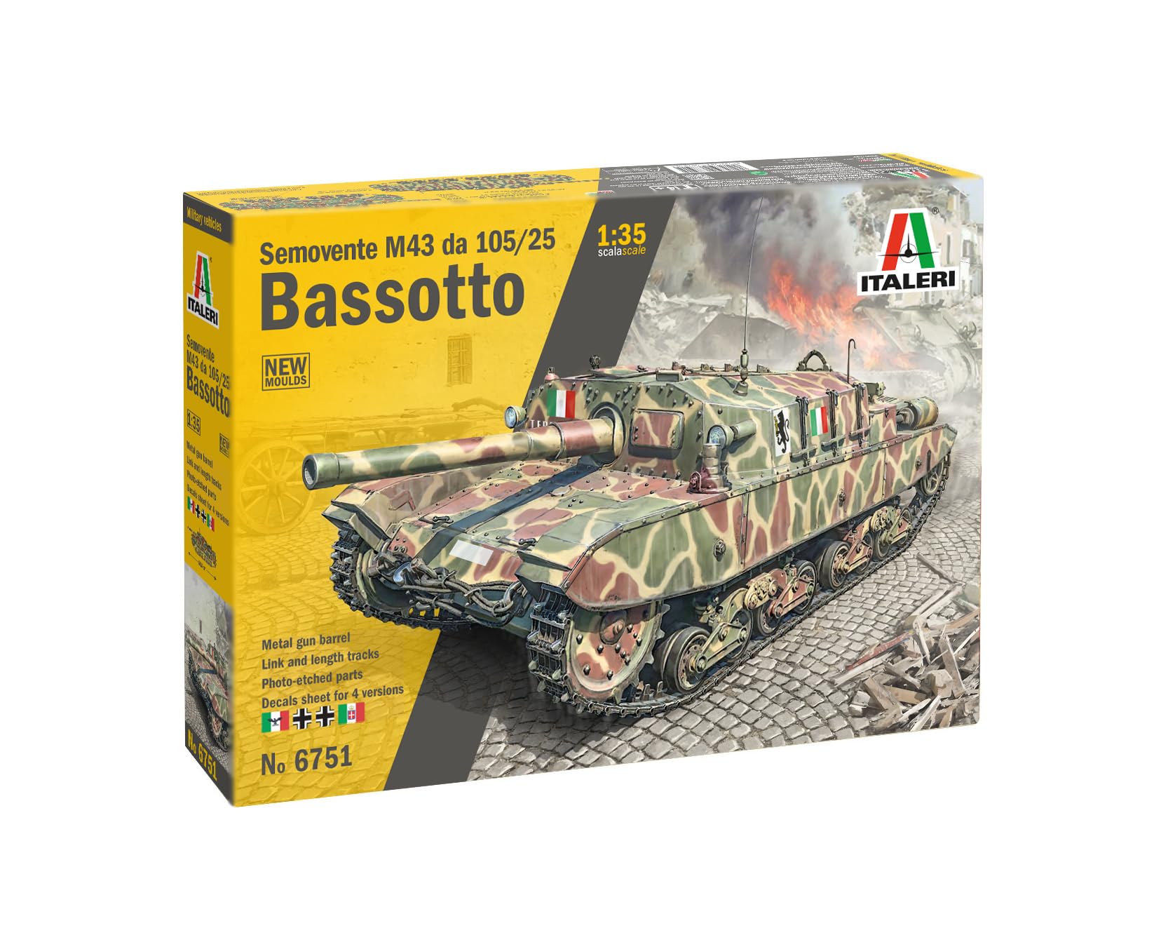 【レア☺】クリールモデル 1/35 M43 105/25 bassotto Amazon.com: Italeri Semovente M43 da 105/25 Bassotto : Arts