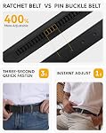 CHAOREN Mens Belt Leather Belts for Men Ratchet Belt, Customizable Fit (35mm)