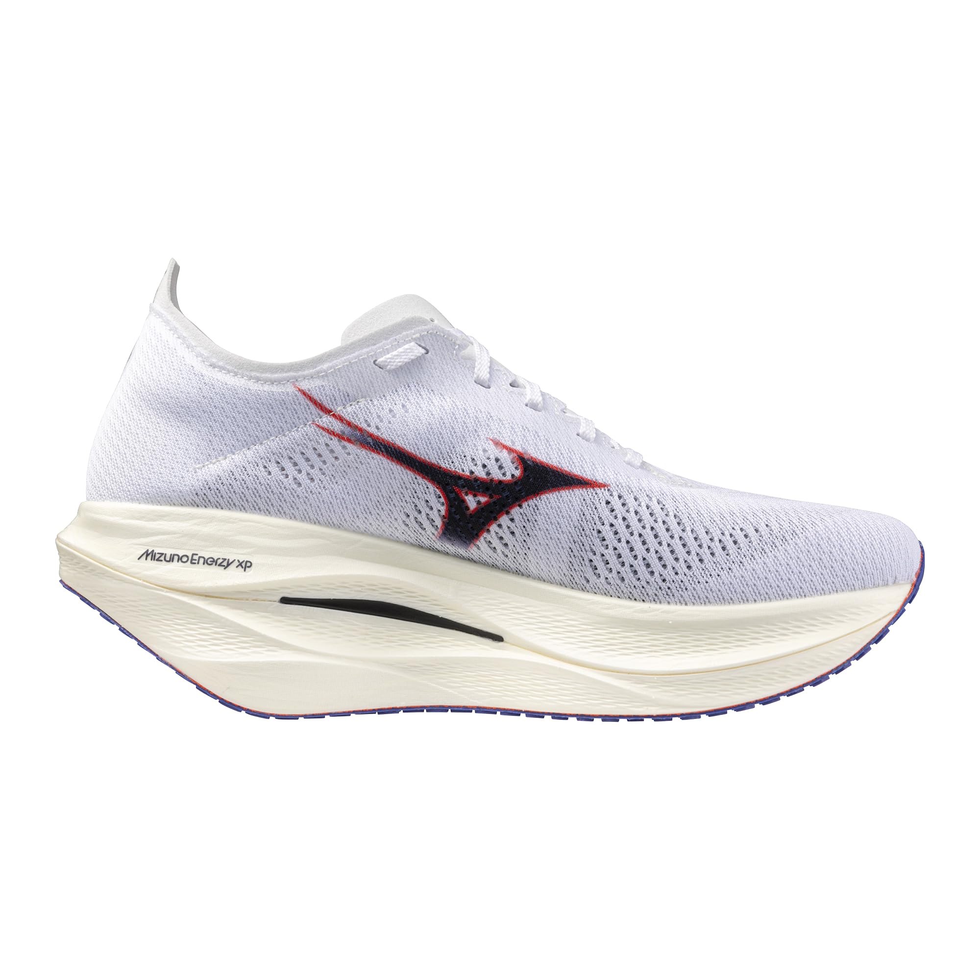 Mizuno Wave Rebellion Pro 3 - Tenis de Correr Unisex para Adultos, Blanco-Azul barítono, 14 Wide Women/12.5 Men