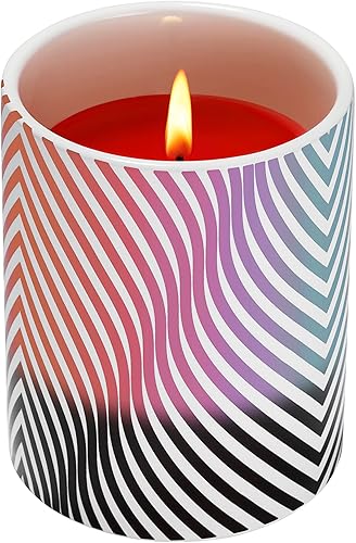 Glo Zone Vela perfumada de cerámica que cambia de color, 12 onzas, cereza holográfica