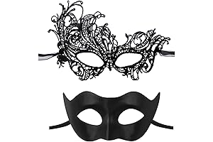 Plain Black Masquerade Mask for Couples - A Must-Have Accessory for Venetian Halloween Costumes