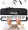 Wind Instrument Keyboard - Melodica Musical Instruments - Wind Instrument with 2 Mouthpieces, Harmonium Instrument Blow Keyboard, Musical Instrument 32-Key Keyboard with Carrying Bag