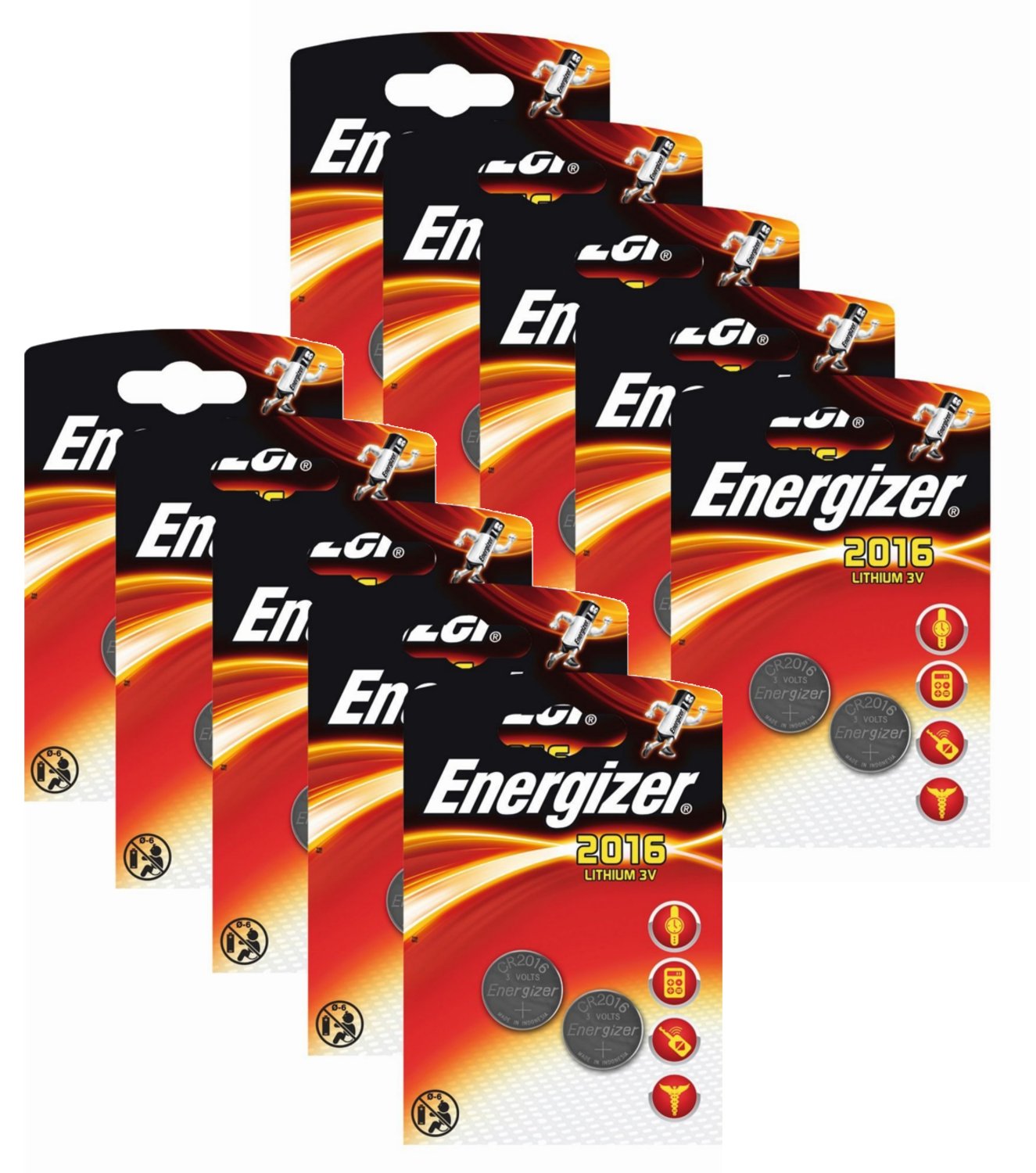 20 x Energizer CR2016 Coin Battery Batteries Lithium 3V for Watches Torches Keys