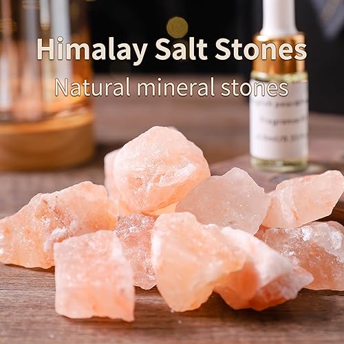 Miniatura 2 de Difusor de aceite esencial de piedra de sal del Himalaya, juego de regalo de aceite esencial de lavanda, difusor de aromaterapia natural para el