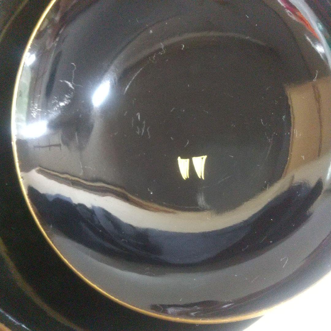 Amazon.co.jp: 川連漆器 沈金蒔絵吸い物椀 うるみ塗内黒 5客 : ホーム 