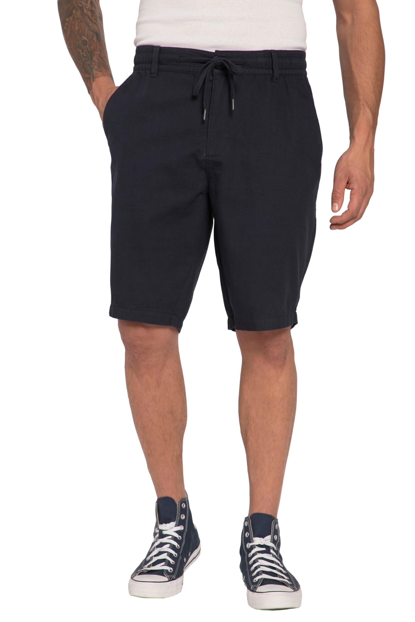 JP 1880 Herren große Größen Übergrößen Menswear L-8XL Bermuda, Leinenoptik, legere Passform, Elastikbund 815197