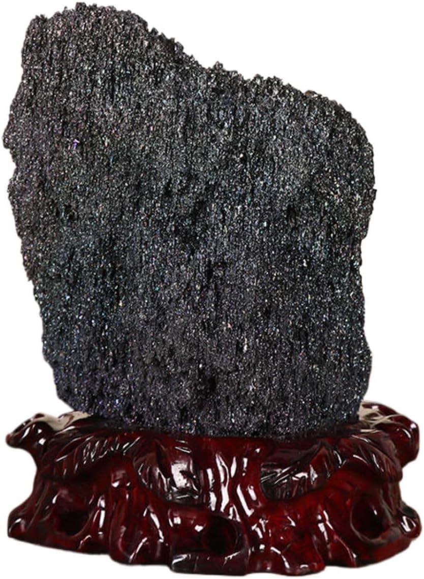 七彩矿石摆件 Feng Shui Figurine Home Office Decor Chinese Gifts 火山岩 Raw Natural Stone,原石奇石矿物晶体标本室内客厅办公室观赏石头 9021