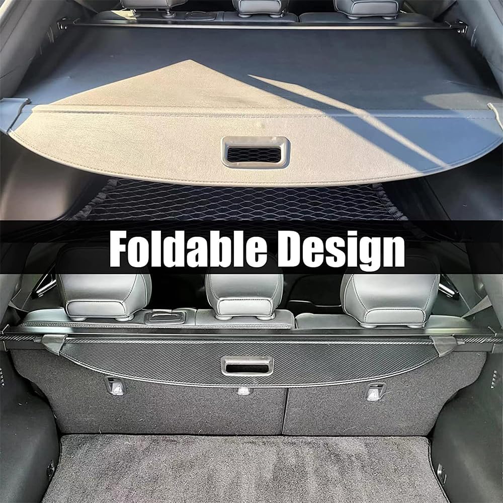 Einziehbar Kofferraumabdeckung für SsangYong Rexton 2018 2019 2020 2021 2022 2023 2024, Kofferraum Abdeckung Rollo Kofferraum Schutz Abdeckung Auto Laderaumabdeckung