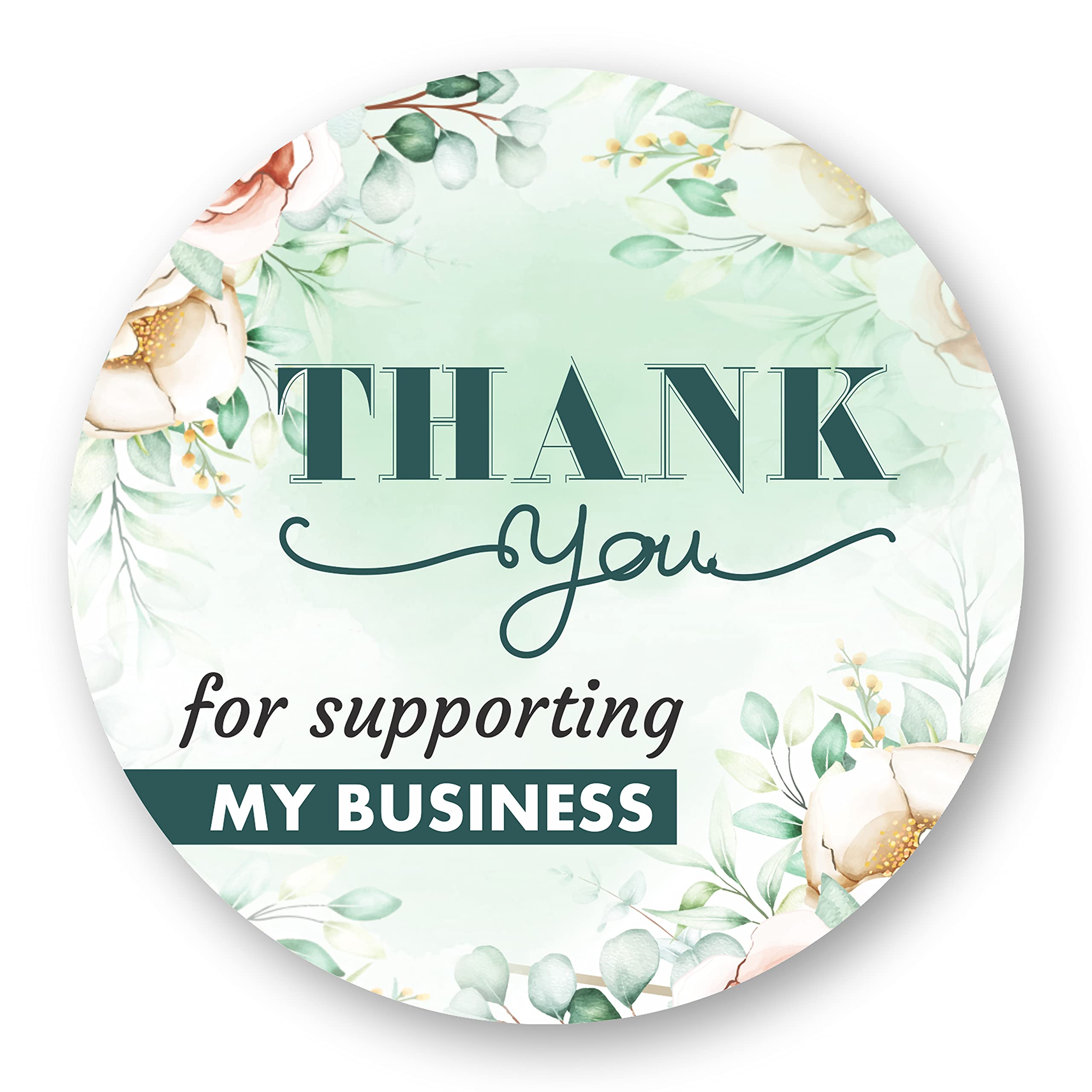 Clickedin 960 Pieces Support My Business Printed Thank You Stickers for Envelope,Gift Box and Order Packaging (Size - 1.5 inch)