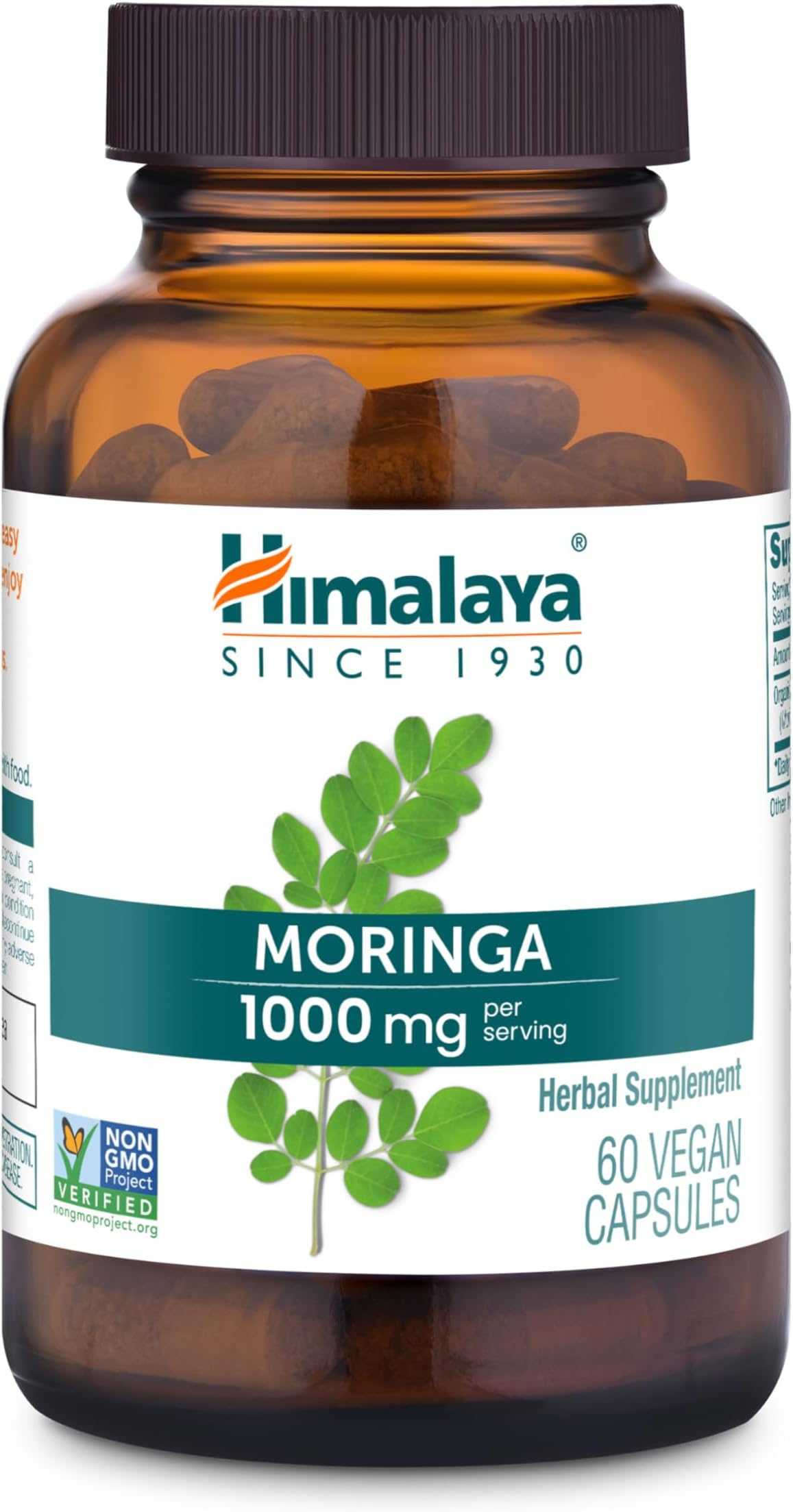 Himalaya Moringa - Herbal Superfood Antioxidants Supplement Supporting Wellness, Vitality, and Oxidative Stress - Vegan, Non-GMO, Gluten Free, 1000 mg, 60 Capsules