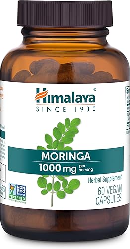 Himalaya Moringa - Suplemento antioxidante de superalimentos a base de hierbas que apoya el bienestar, la vitalidad y el estrés oxidativo, vegano,