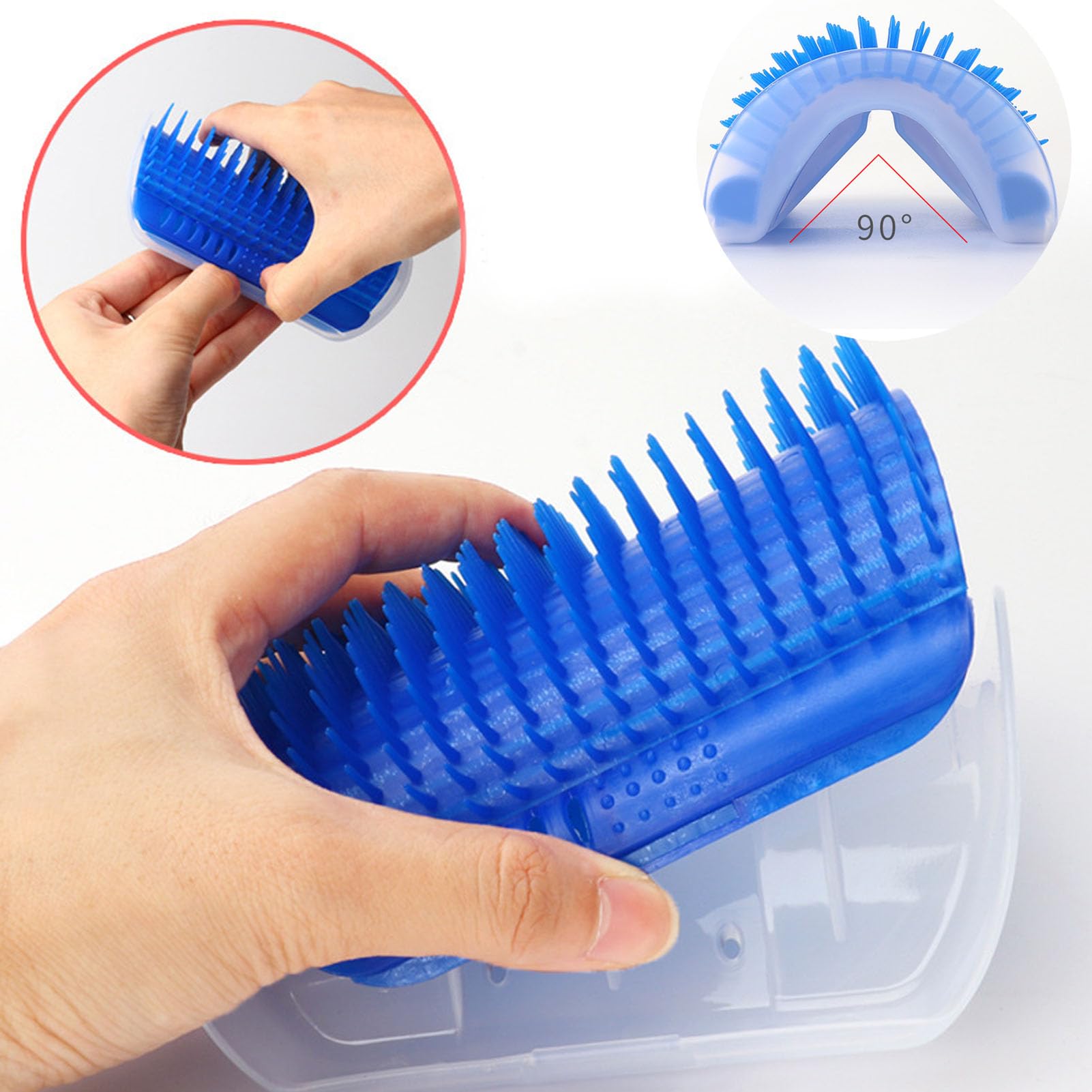 2 peines suaves para gatos con bolsa de hierba gatera, rascador de esquina de pared, peines de masaje suaves para gatos de pelo corto y largo, cepillo de juguete para gatos de interior