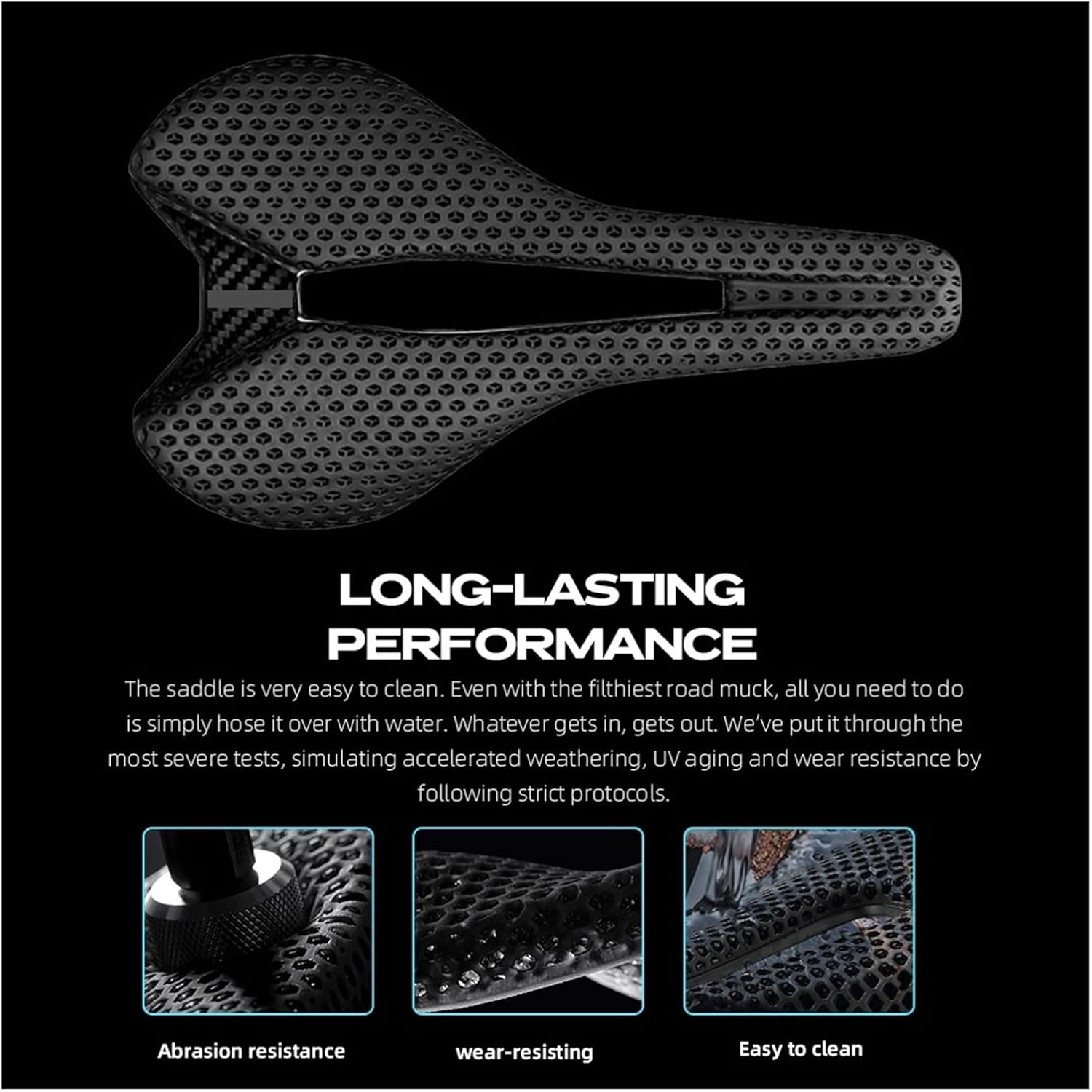 Carbon 3D-Printed Ultralight Bike Saddle for Men Women Triathlon Road MTB Mountain Gravel Cycling Saddle