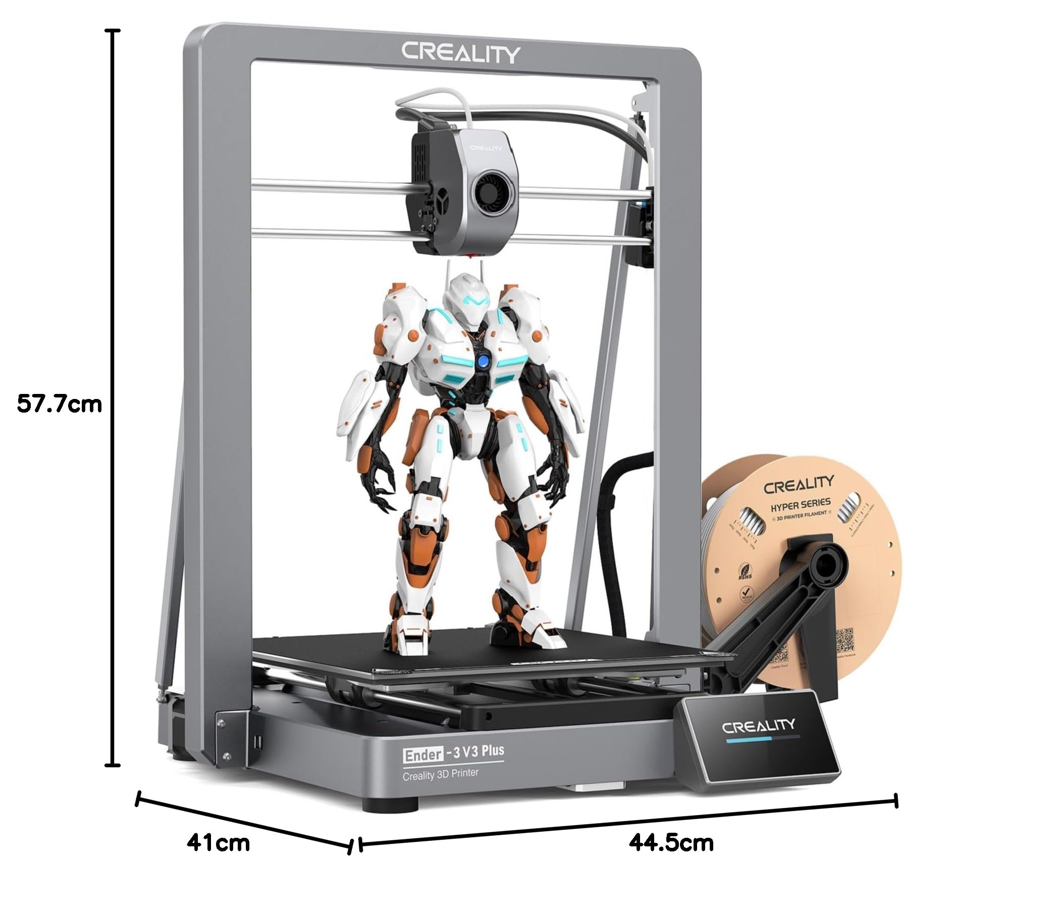 Creality Ender 3 V3 Plus 3D-Drucker, neu in 2024, 600 mm/s, Vollmetallgehäuse, verbesserter Extruder, Schnellwechseldüse, große Druckgröße, für Anfänger, professionelle Gamer, Bildungsbranche usw