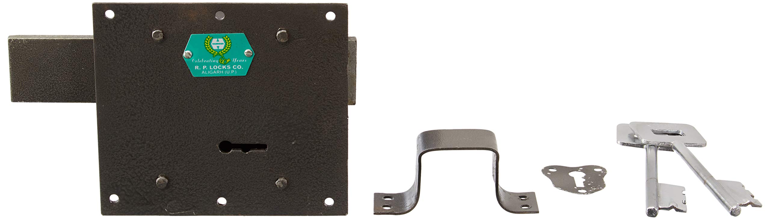 Harrison H-0177 Iron Three Lever Godown Lock Set (Silver) (B07HXFGJGK) Amazon Price History, Amazon Price Tracker
