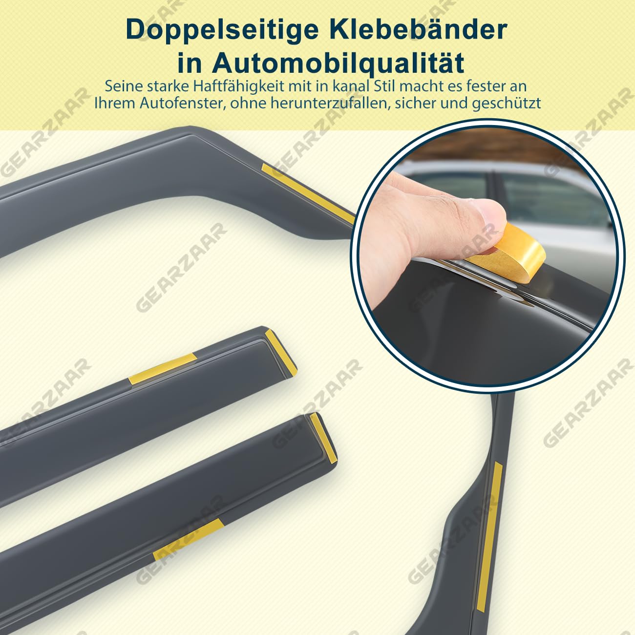 4 Stück Windabweiser Regenabweiser Kompatibel mit VW für Touran 2003-2015 5-Türer – Seitenfenster Blendschutz Lüftungsschutz Auto Zubehör Vorne, Mit Innenschnalle，Aerodynamisch