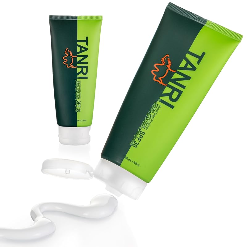 TANRI Protetor solar mineral corporal FPS 30 com óxido de zinco, Pacote com 2