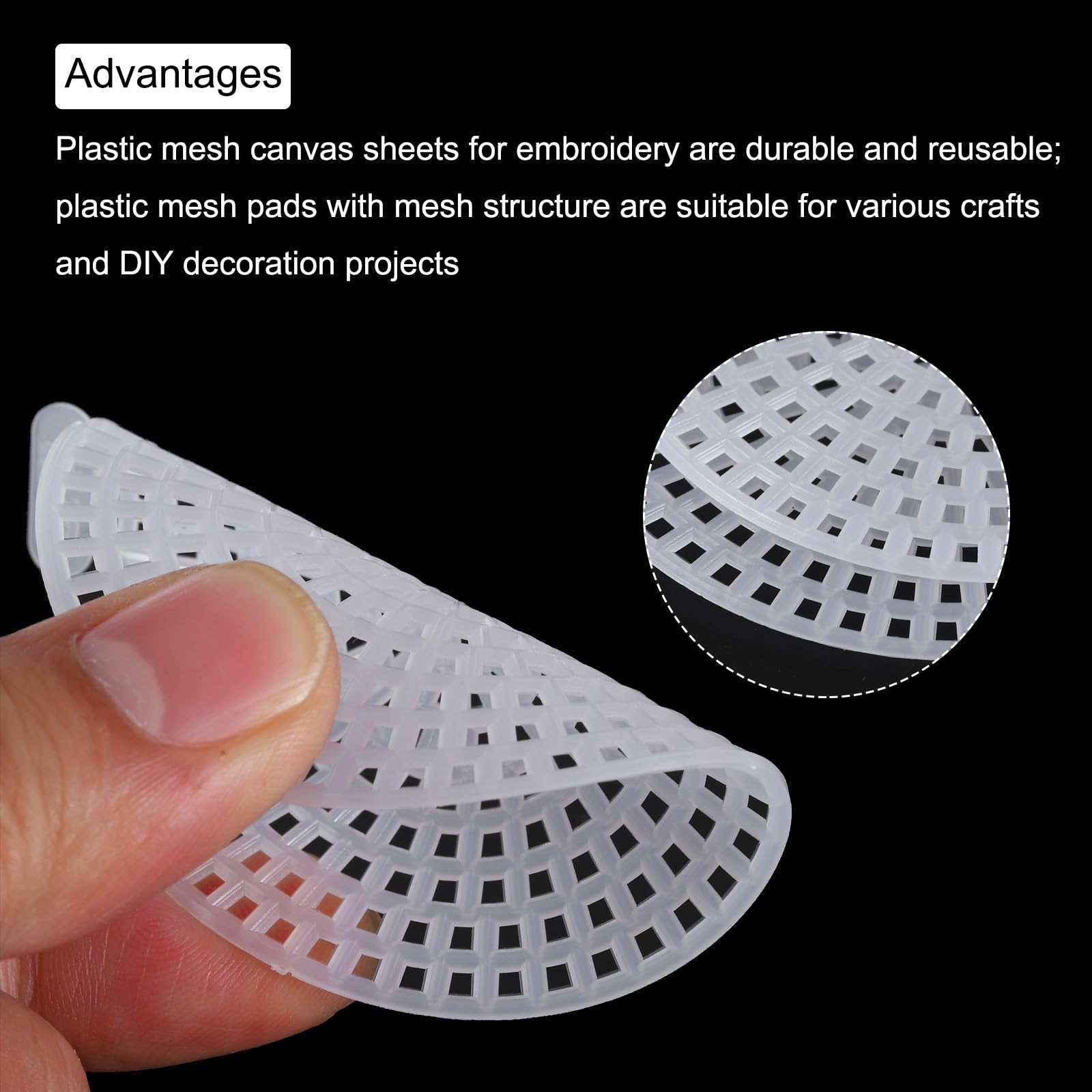 Plastic Canvas QUARKZMAN 4Pcs Plastique Feuille De Toile Maillée 4