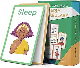 Alpine Choice American Sign Language for Beginners - ASL Flash Cards for Babies, Toddlers, and Adults - Communication Cards for Non Verbal Children with Speech Delay or Autism - Visual aid Cue Cards