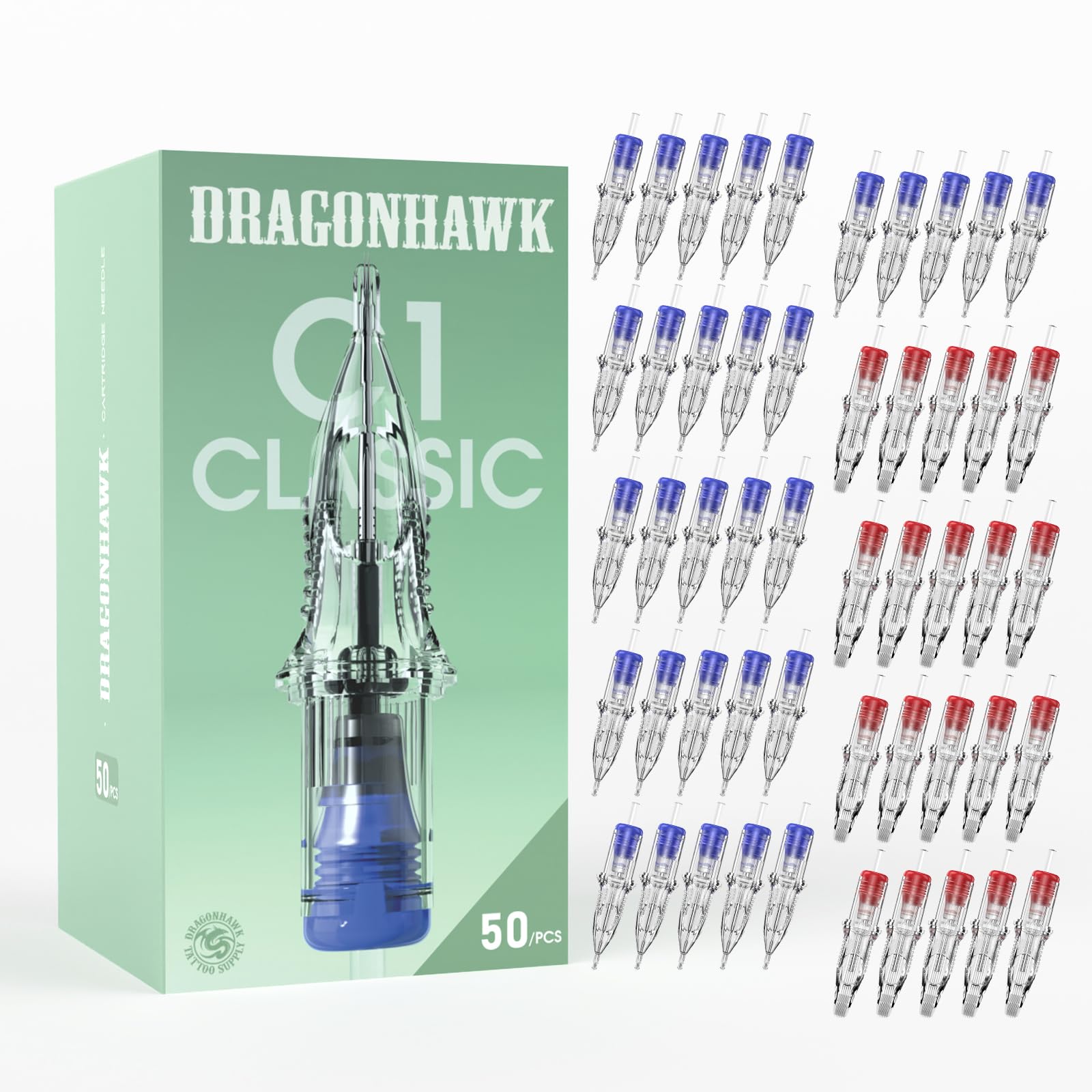 Dragonhawk Extreme Tattoo 50Pcs Cartridges Needles Mixed Sizes 1007RM 1009RM 1011RM 1203RL 1205RL EX-2-picture-13