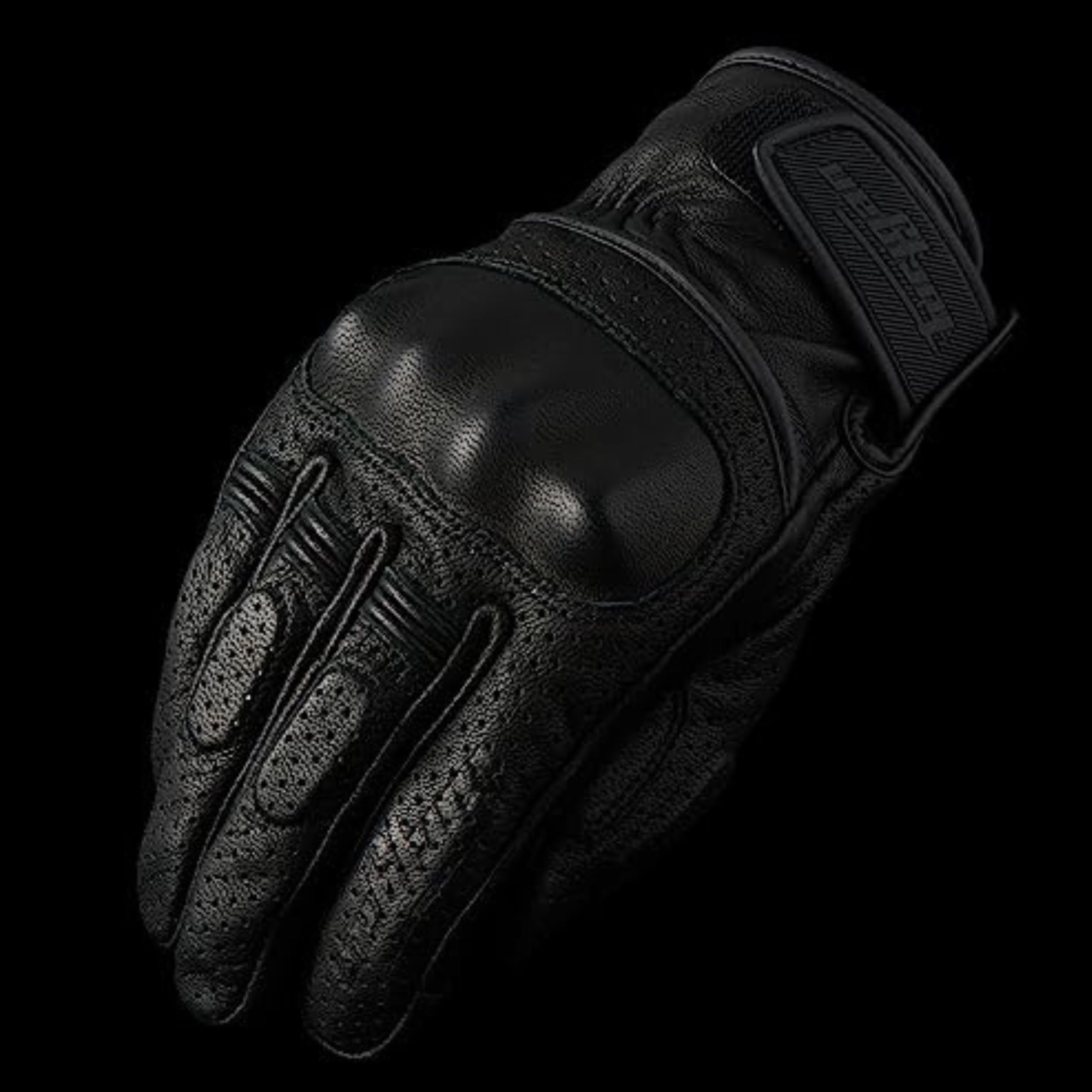 FURYGAN LR Jet Vented D3O - Tactile - Paume 100% Cuir de chèvre - Gants de Moto légers Homme - Protection métacarpes D3O - Aventure Touring Urbain