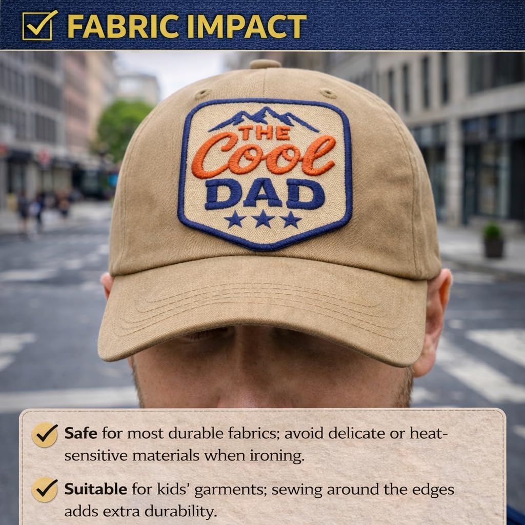 The Cool Dad Patch - Iron On or Sew On Morale Patch Best Dad Ever - Funny Patches for Father Day Gift, DIY Applique Accessories, Trucker Hats, Clothes, Backpack, Friends Size 3 Inches
