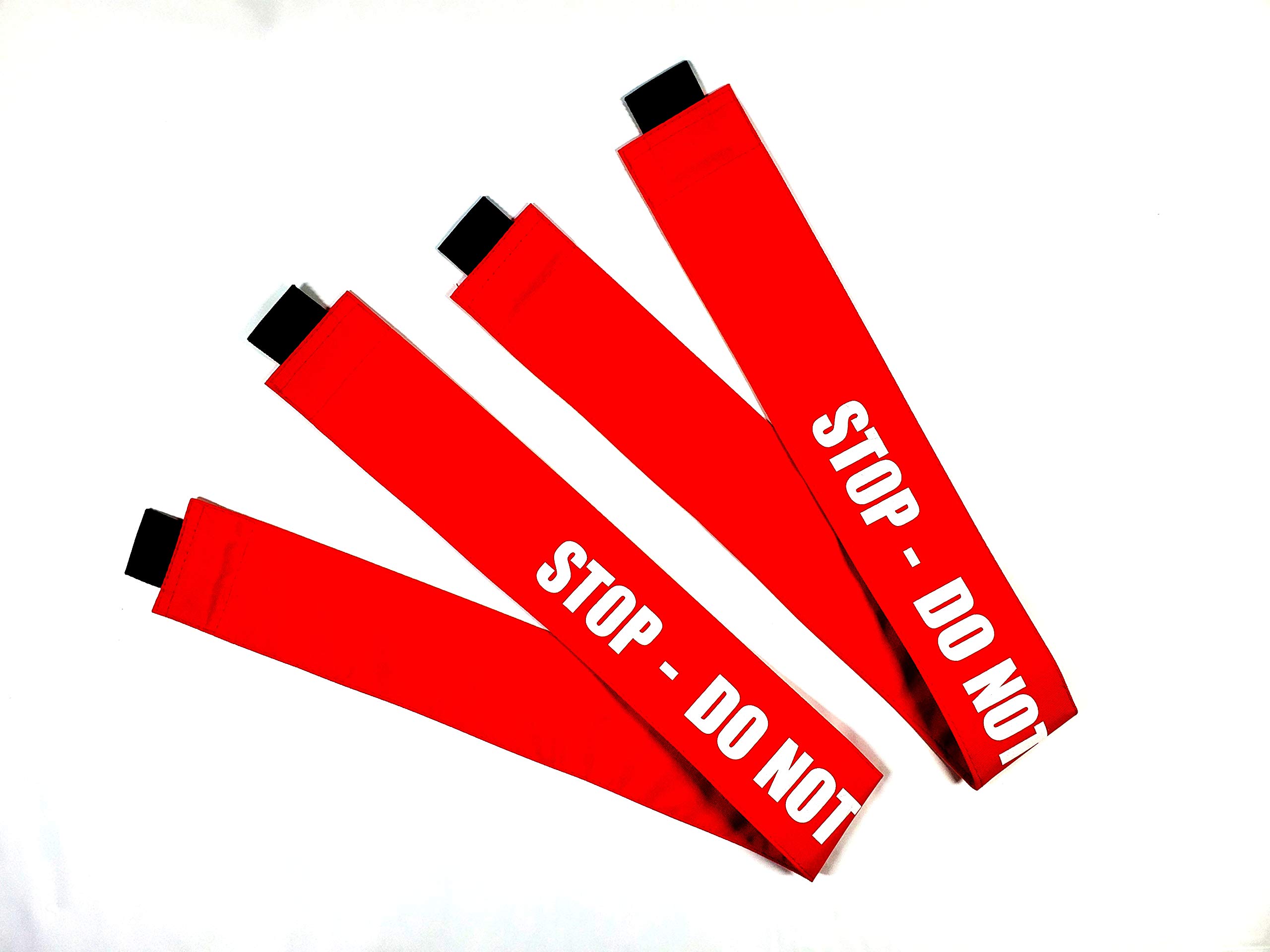 Cartel con texto en inglés "Stop Do Not Enter" con extremos magnéticos para puerta (2 unidades)