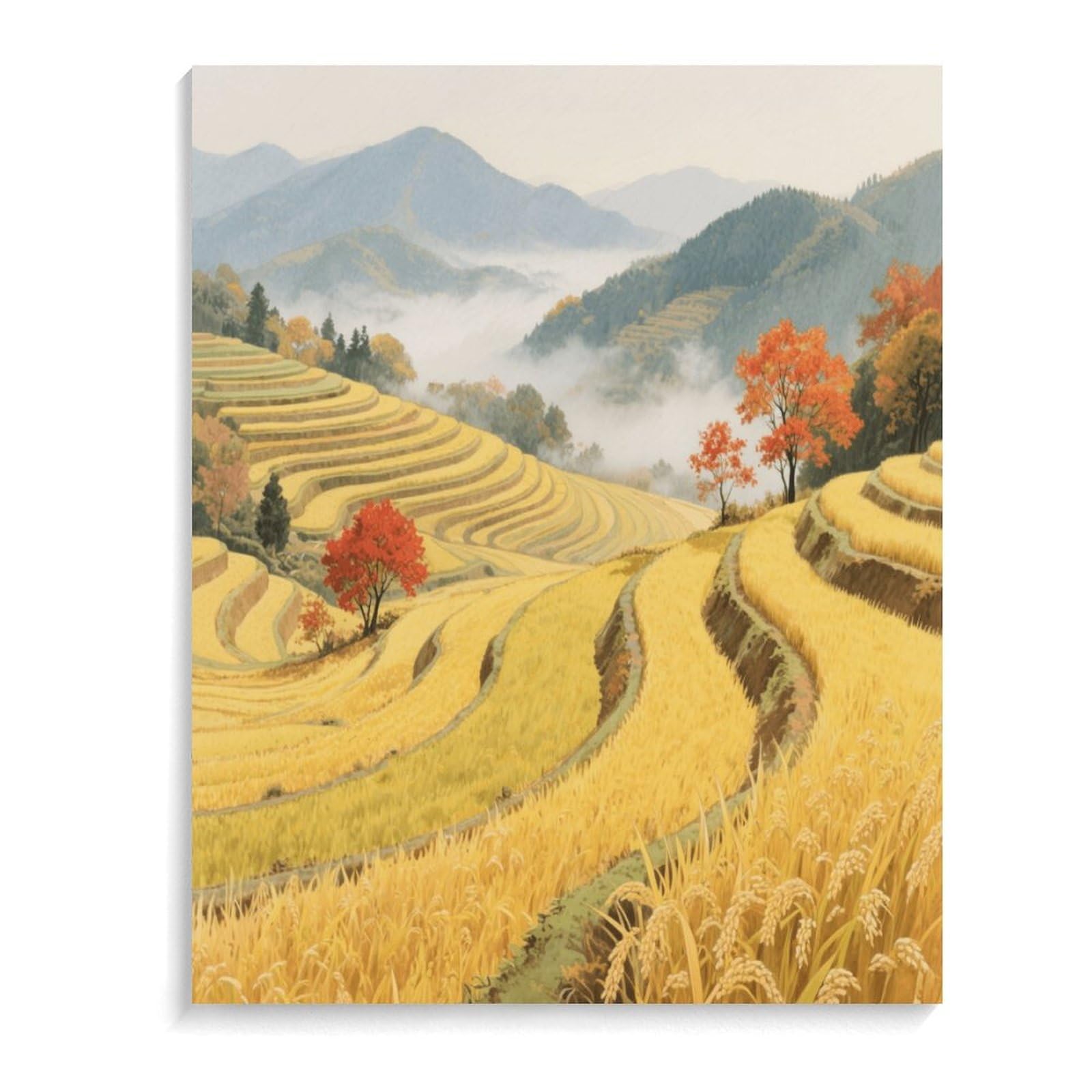 KOAYUBFC Malen-nach-Zahlen-Set für Erwachsene, Anfänger, Erwachsene, Malen-nach-Zahlen-Kits auf Leinwand, Acryl-Ölfarben, Gemälde mit Pinseln als Geschenk, Wanddekoration für Zuhause, Wanddekoration