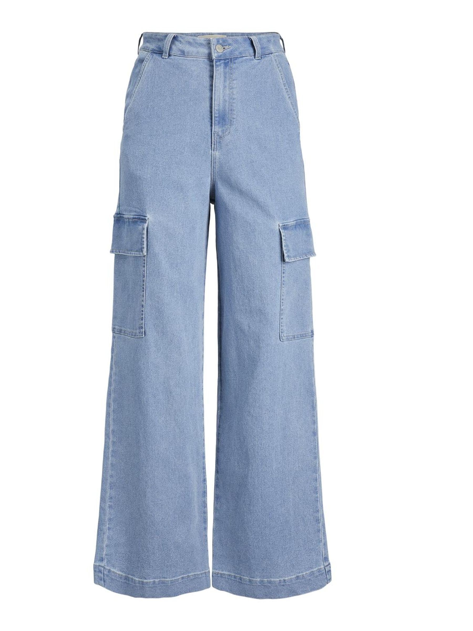 Geniş Fit Denim Pantolon Normal Bel Koyu Mavi, 5003072049