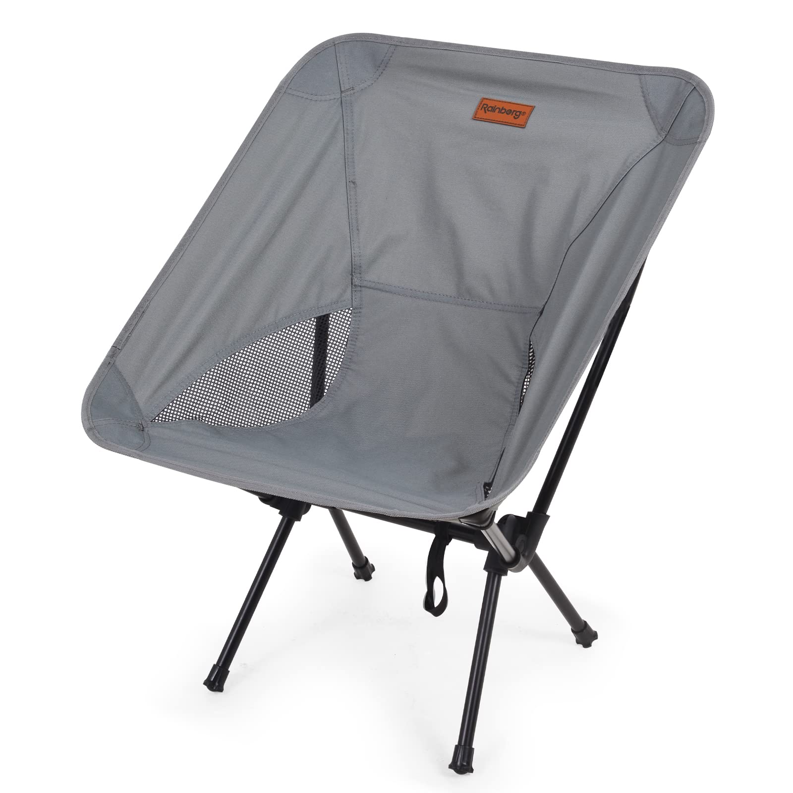 Rainberg Ultra Lightweight Camping Chair, Folding Chair, Camping Chairs for Adults, Foldable Garden Outdoor Picnic BBQ Chairs. (Pack of 1, Grey)