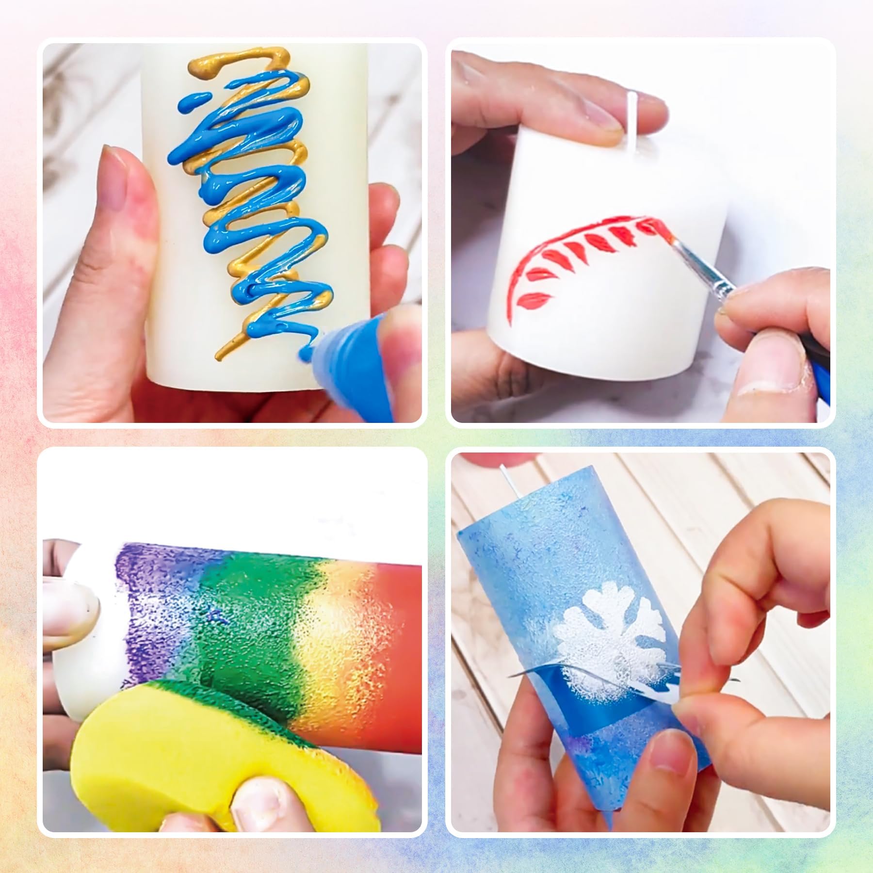 12 Penne a Cera per Candele, 30 ml, per Fai Da Te, Ideali per Decorare Candele