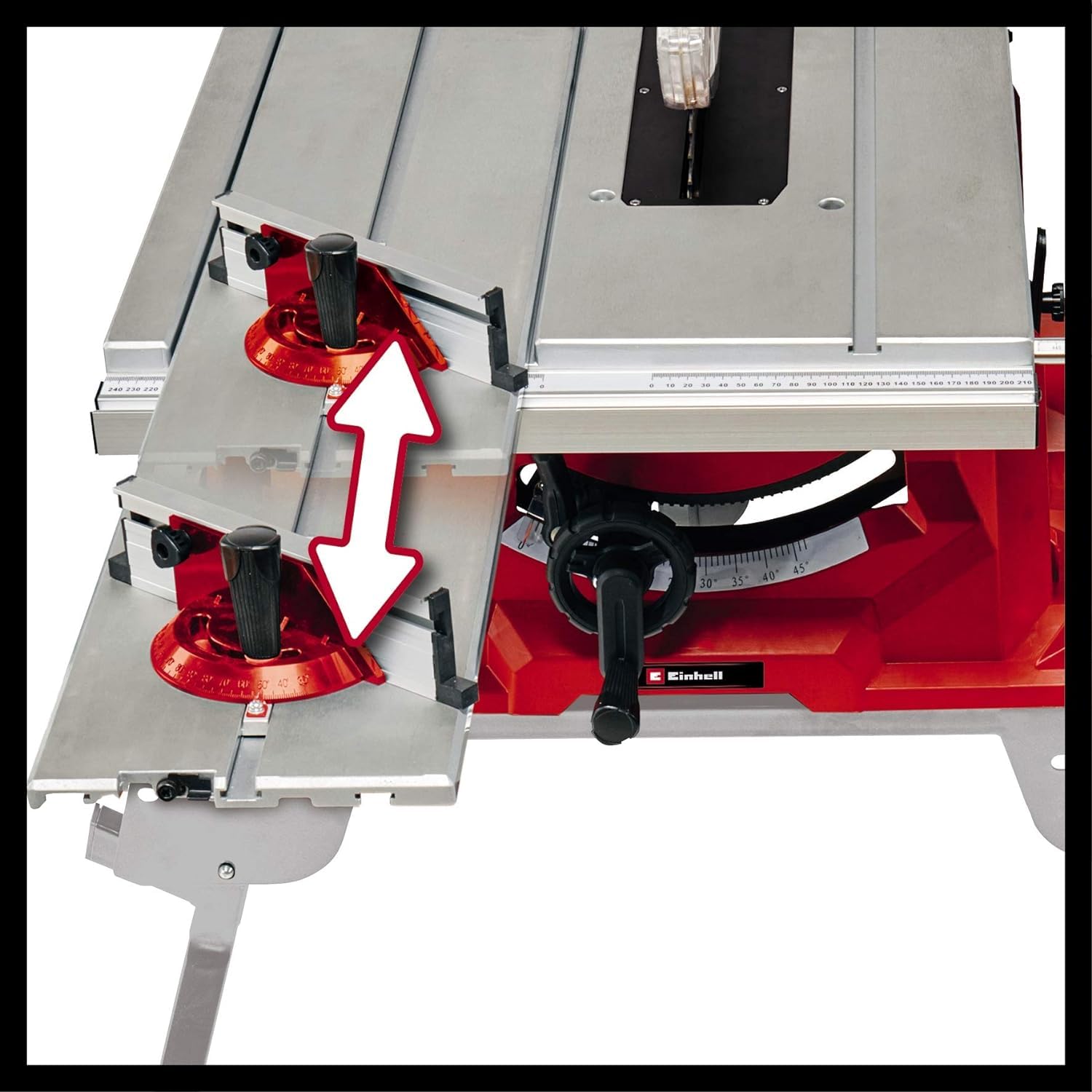 Einhell TE-CC 250 UF Scie Circulaire sur Table 2000 W Glissière de Découpe Démarrage Progressif Repliable