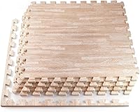 Vista 13 de HomeCube USA - Baldosas de espuma entrelazadas con veta de madera de 3/8 pulgadas de grosor para hogar, oficina, espacio de equipos