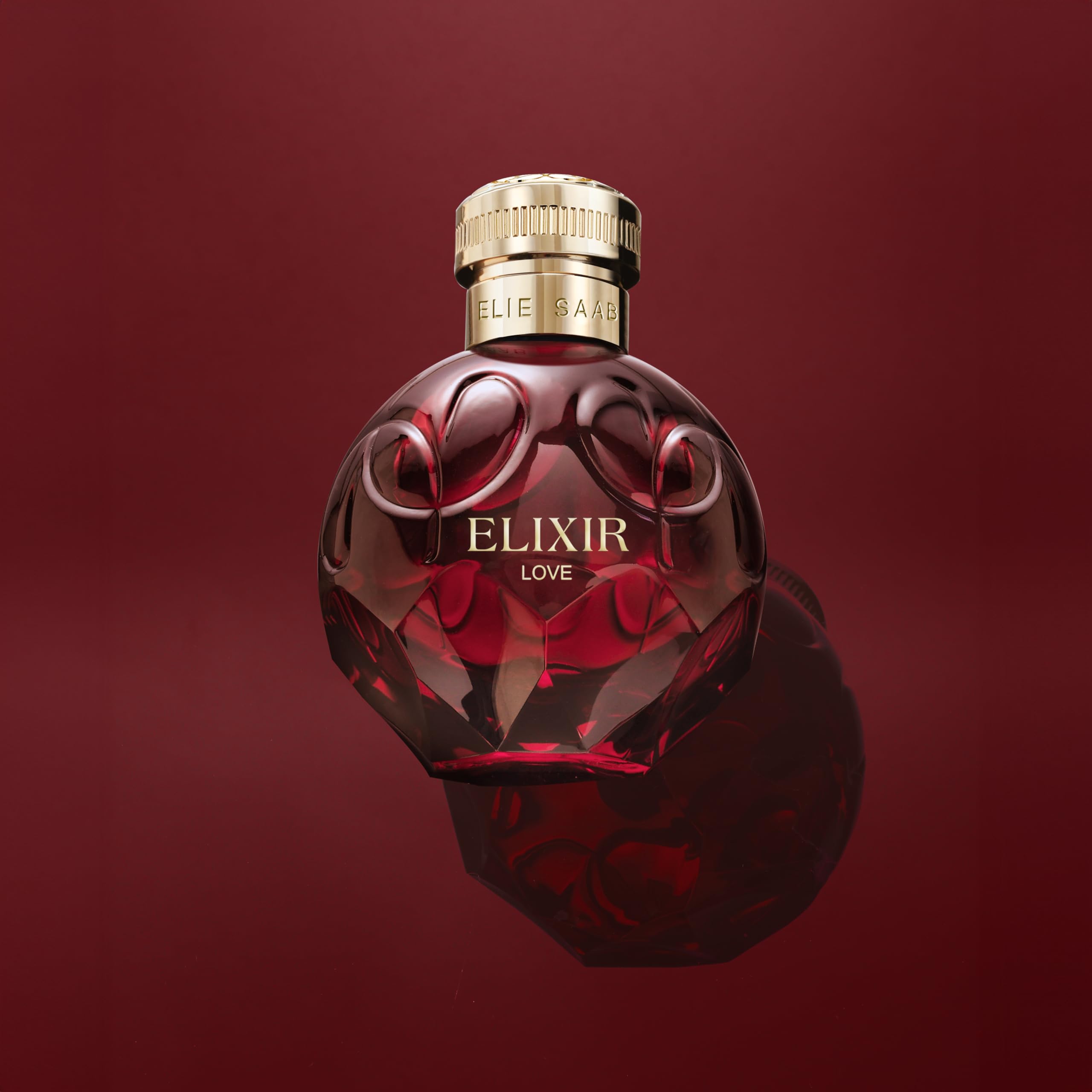 Elie Saab Elixir Love 100 ml, Eau de Parfum per Donna | Fragranza Chypre Fiorito Fruttato, Note Floreali e Fruttate, Flacone Gioiello in Vetro Rosso