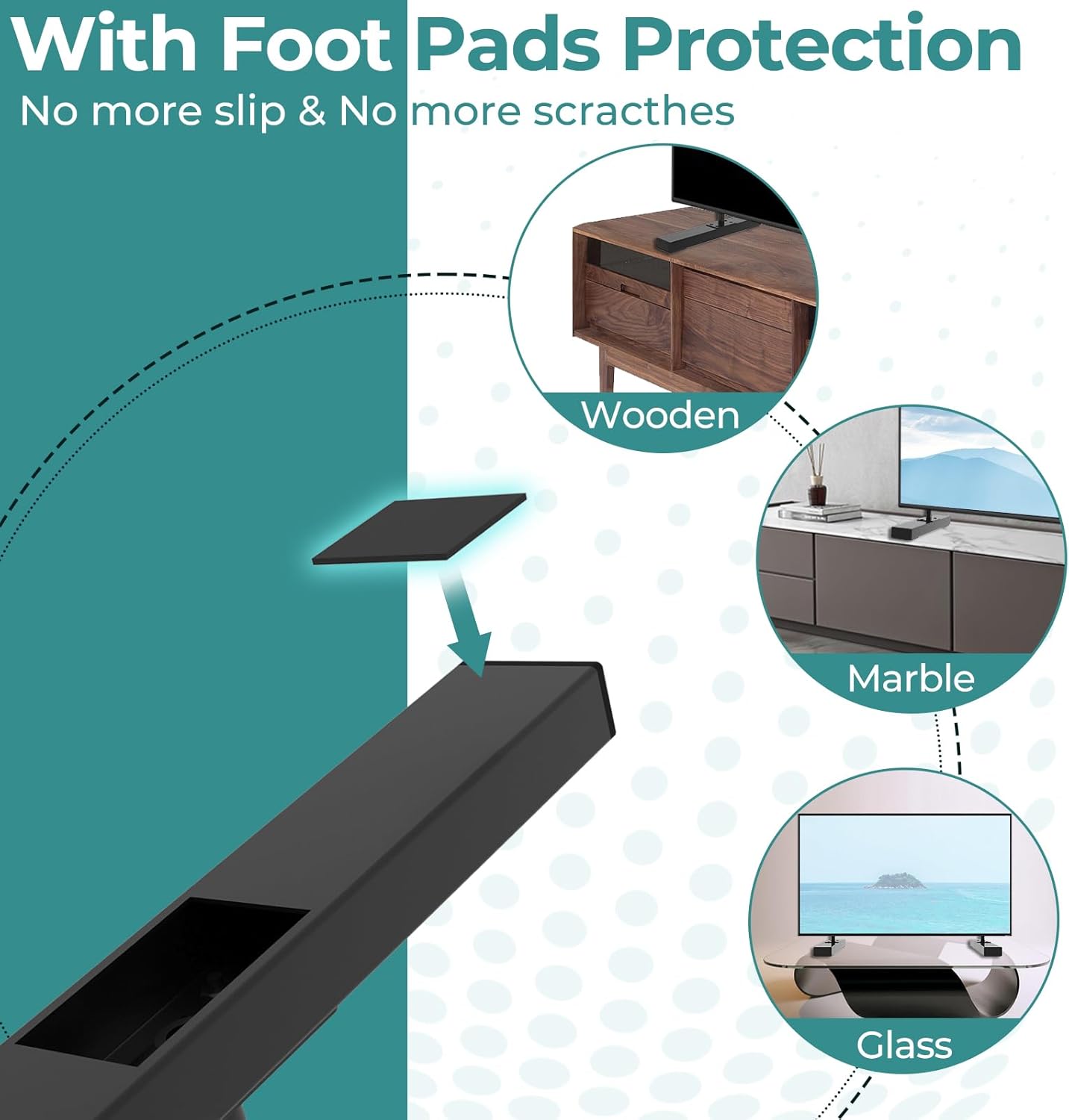 Metal TV Base Stand for Vizio, Exclusive for Vizio E48-C2 E55-C2 TV Model, Replacement TV Legs with Screws & Instructions, Stable to Hold