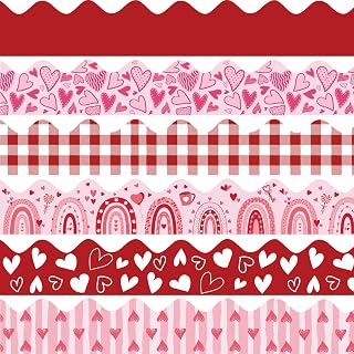 75Ft Heart Bulletin Board Borders,Heart Bulletin Board Decorations Set Pink Decorations for Classroom Home Office Chalkboard Wall Door Party Supplies