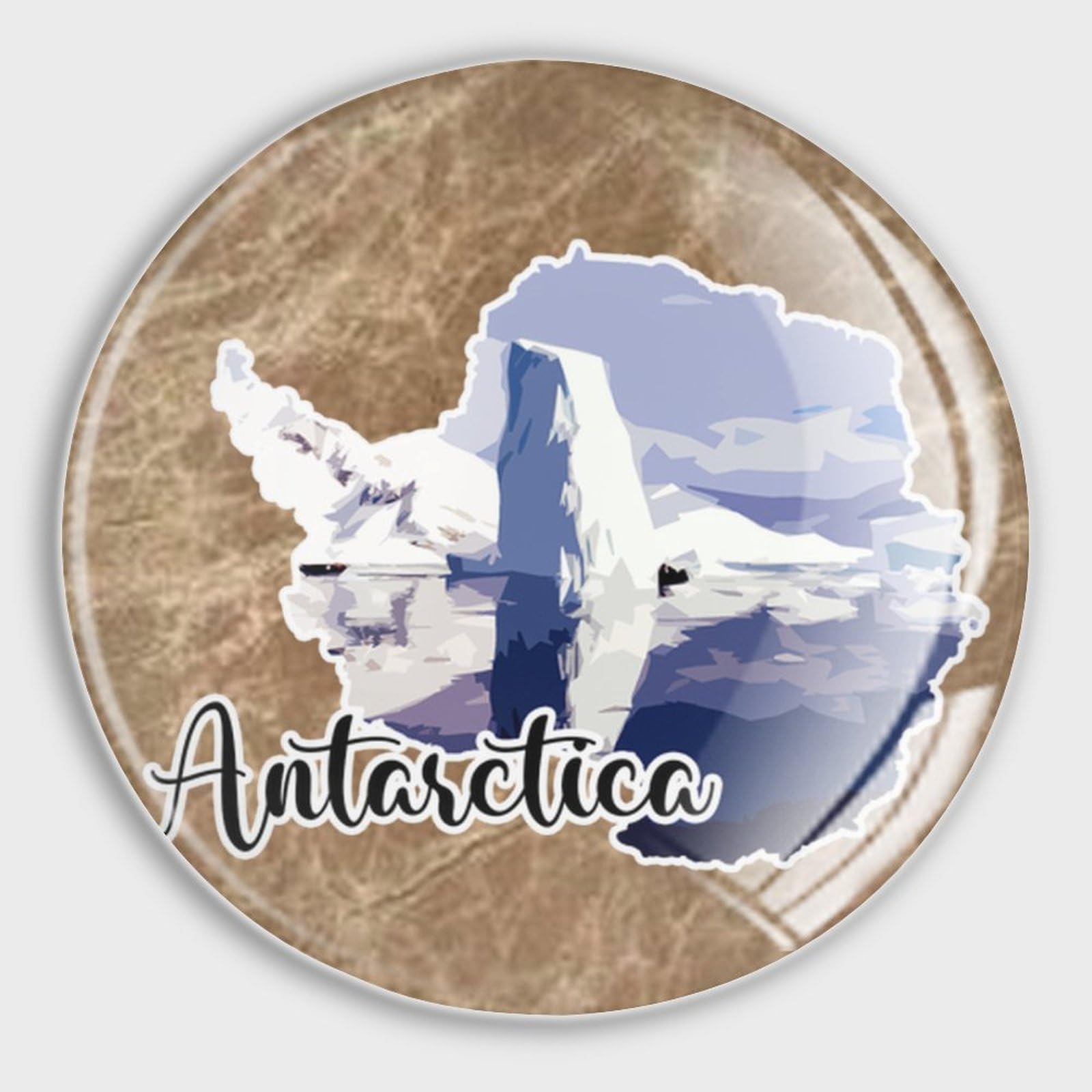 Carte de l'Antarctique aimantée pour décorer le frigo de la cuisine familiale