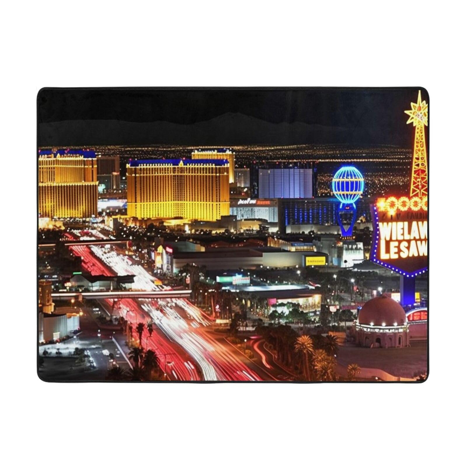 Tapis de sol Las Vegas design urbain pour salon et salle de jeu