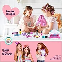 Vista 5 de Kit de Día de Spa para Niñas Juguete - Conjunto de Esmalte de Uñas para Regalos de Niñas 7-12 - Día de Spa de Pies para Niña para Manicuras Pedicura